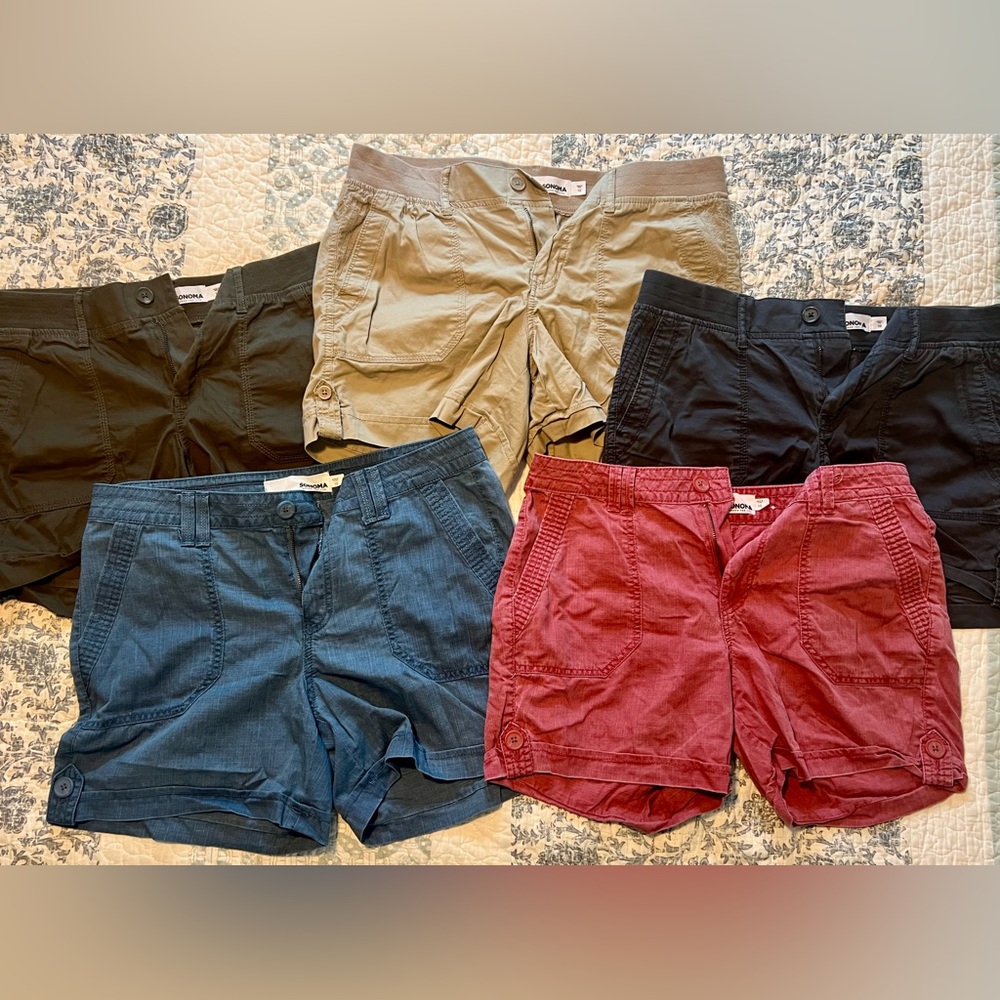 Sonoma Women's Cargo Shorts lot of 5 all size 10